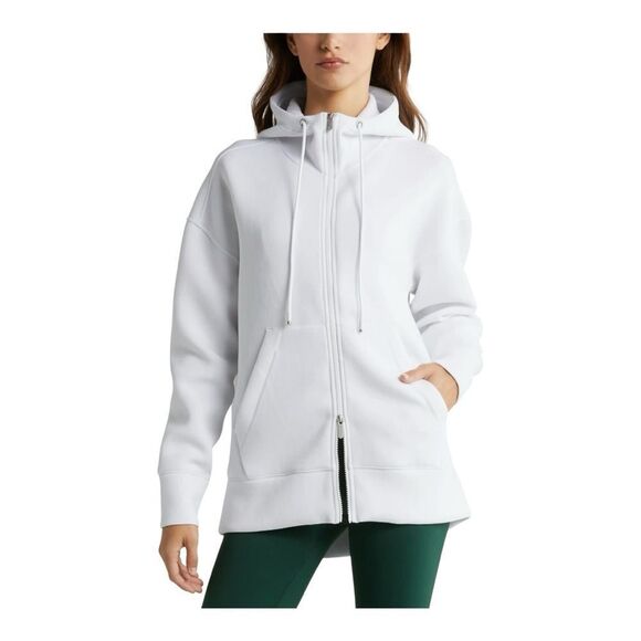 Zella Women’s Oversized White Soft Cozy Zip Up Hoodie Jacket Size Large NWT - Picture 3 of 9